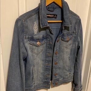 Dollhouse Blue Denim Jean Jacket Distressed